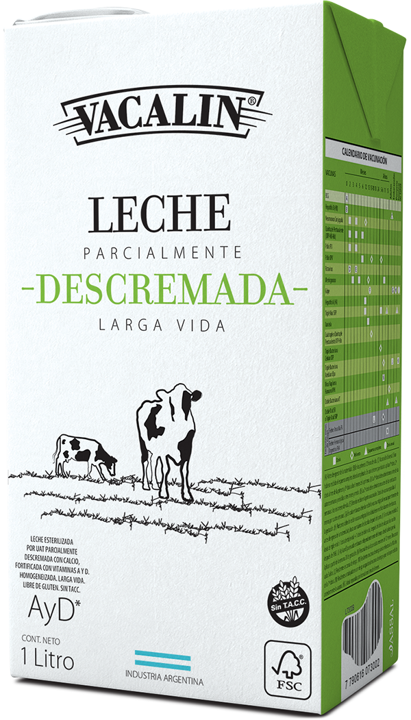 Leche Fluida Descremada Larga Vida1lts