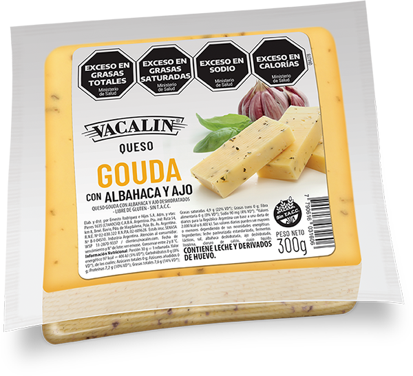 Gouda con Albahaca Y Ajo 300g