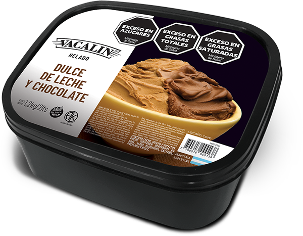 Helado Familiar Dulce de Leche Y Chocolate 1,2kg